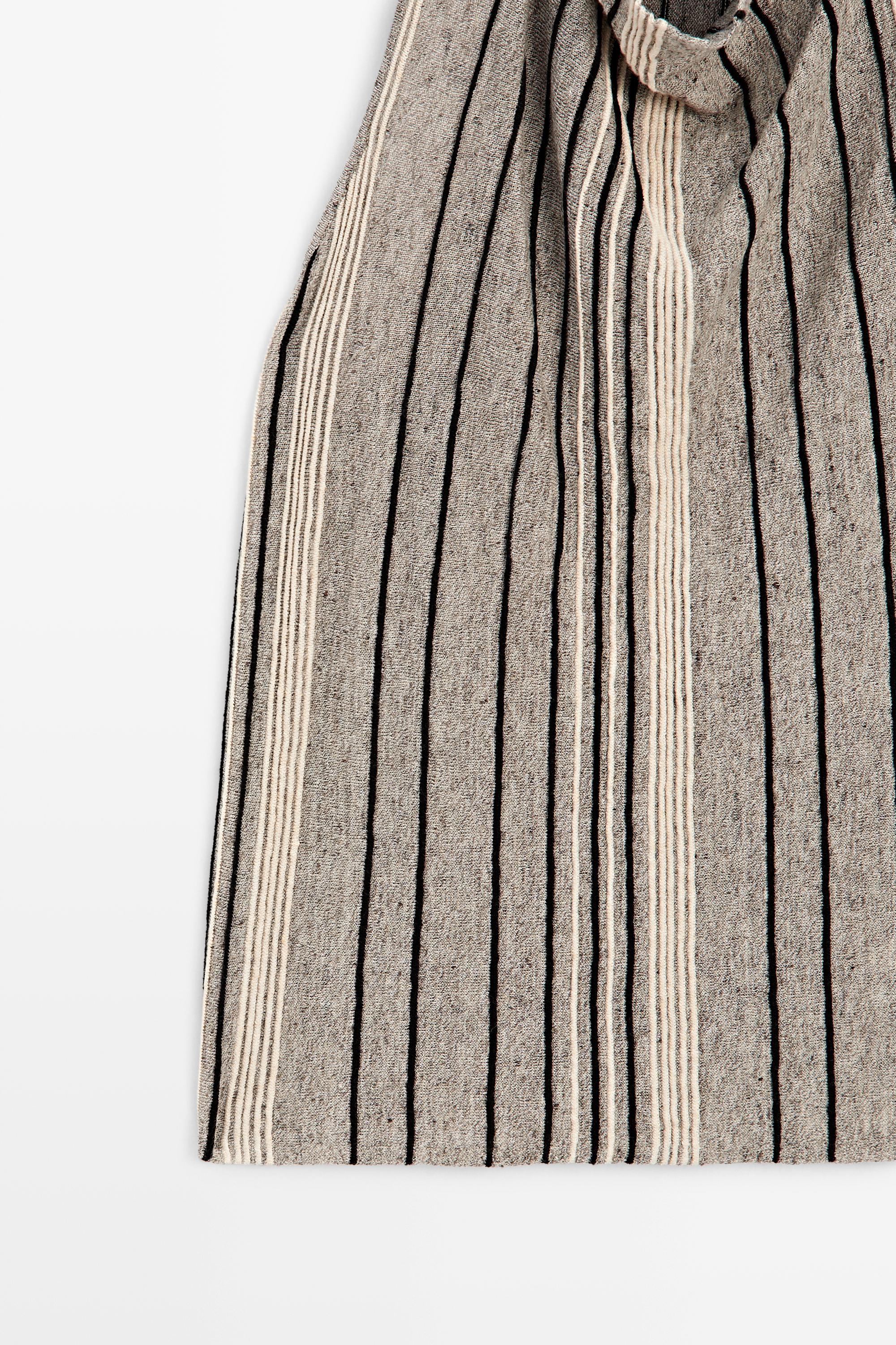 Linen blend top with draped neckline